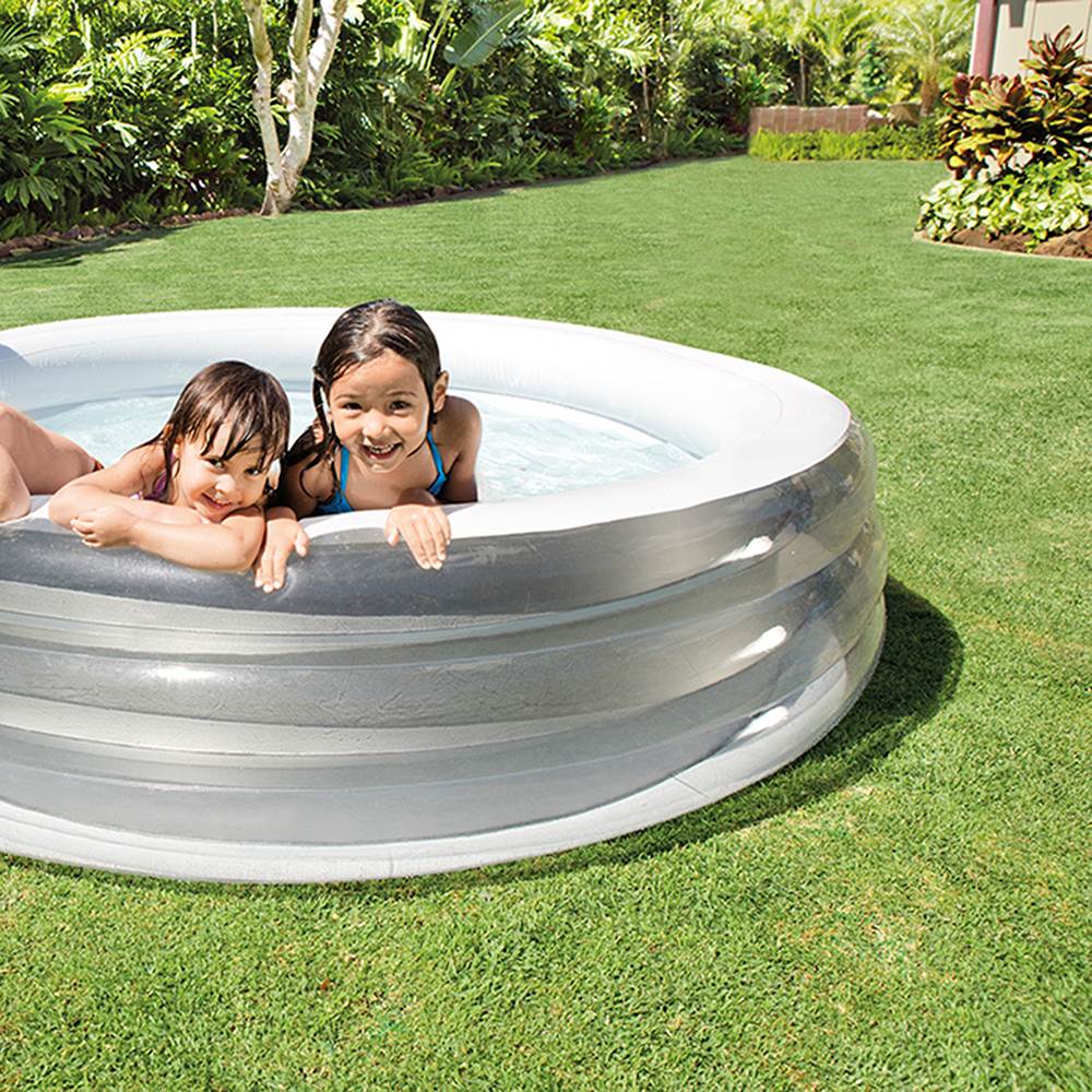 Intex Round 7.5 Ft Inflatable Family Fun Swimming Center Pool 57192EP (Open Box)