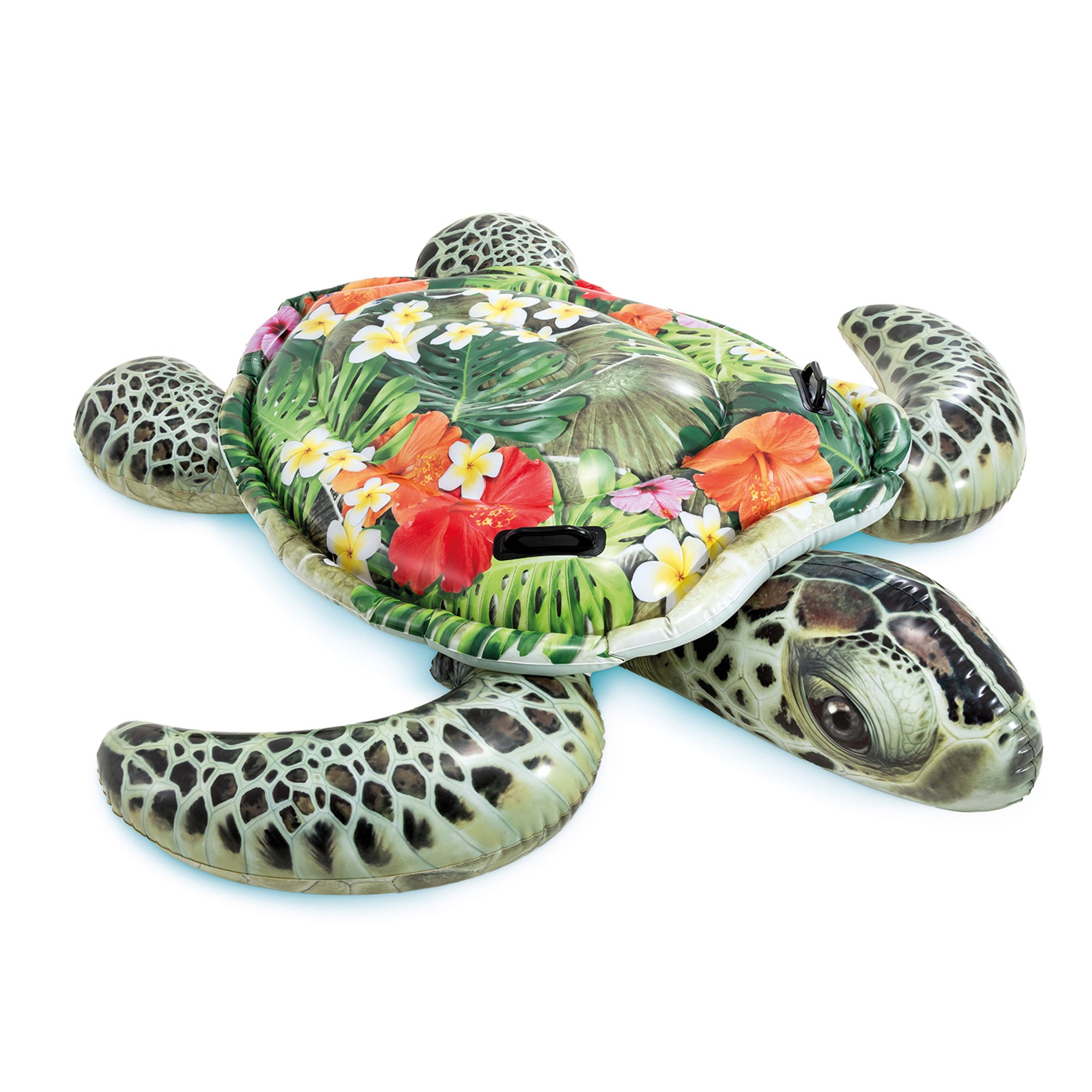 Intex 57555EP Realistic Sea Turtle Inflatable Ride-On Pool Float with Handles - VMInnovations