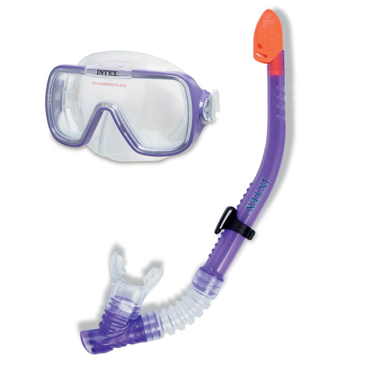 Intex Wave Rider Polycarbonate Lens Mask and Snorkel Swim Set for 8+ | Open Box