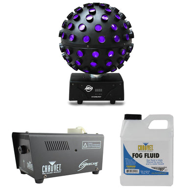 American DJ Starburst HEX LED Sphere Light and the Hurricane 700 Fog Machine
