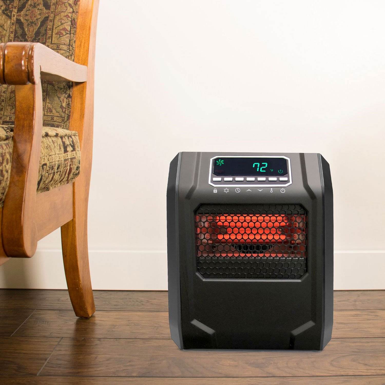 Lifesmart 4 Element 1500W Portable Electric Infrared Quartz Space Heater, Indoor - VMInnovations