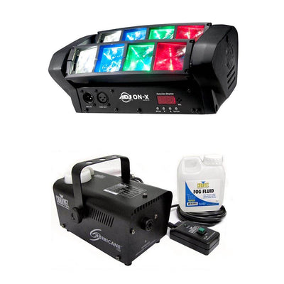 ADJ ON-X DMX Dual RGBW LED Sweeper Light + Smoke Machine with Fluid and Remote