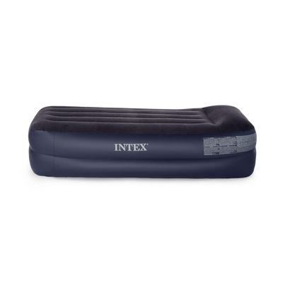 Intex Dura-Beam Pillow Rest Airbed Mattress w/ Fiber-Tech Built-In Pump, Twin