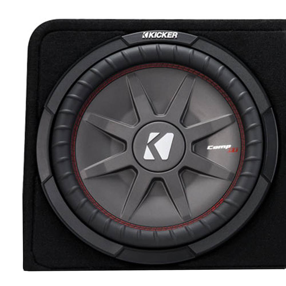 Kicker 600W Dual 8” 2-Ohm Slim Subwoofer Sealed Enclosure, Certified Refurbished
