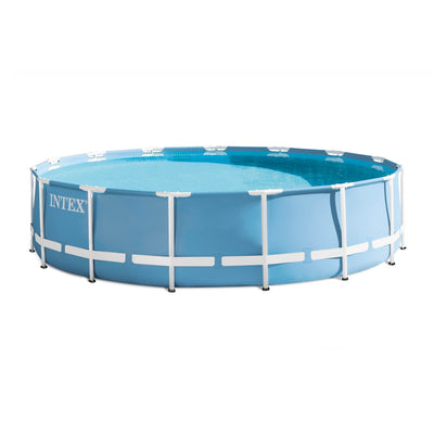 Intex 15' x 33" Prism Frame Above Ground Swimming Pool Set with Pump (Open Box)