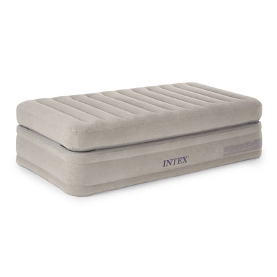 Intex 64443E Inflatable Prime Comfort Elevated Twin Airbed with Built-In Pump