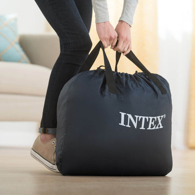 Intex Inflatable Prime Comfort Queen Airbed with Built-In Pump (Open Box)