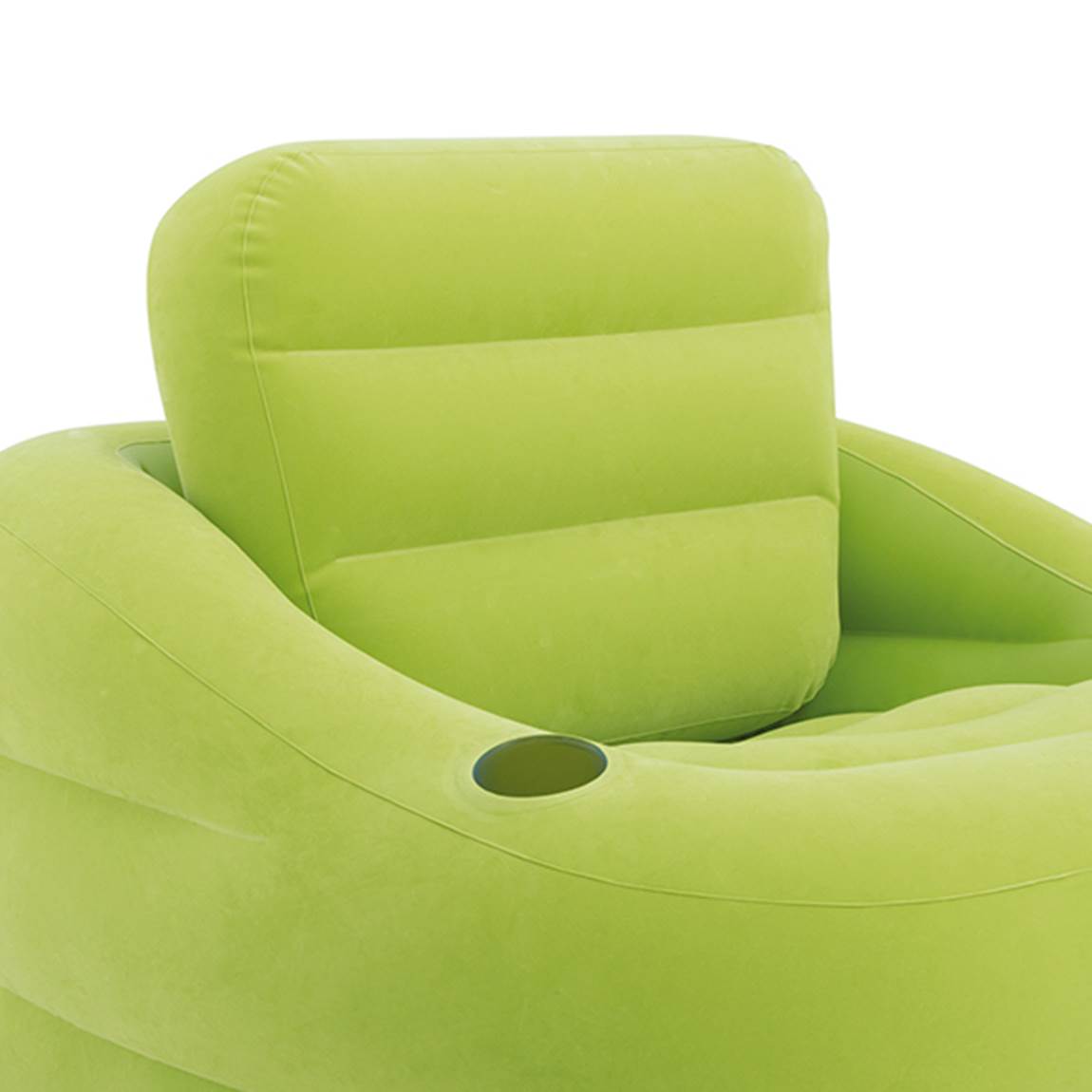 Intex Inflatable Indoor/Outdoor Accent Chair with Cup Holder, Green | Open Box