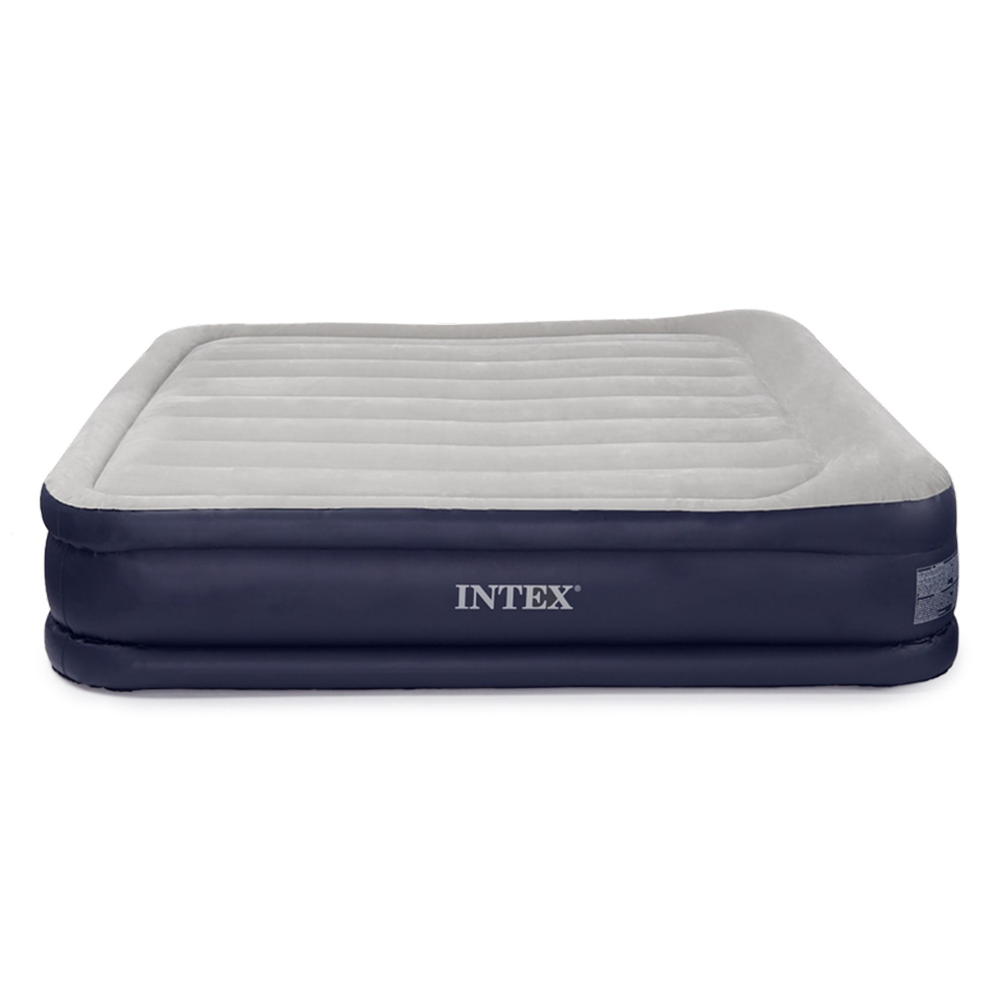 Intex Deluxe Pillow Rest Queen Raised Built-In Pump Fiber-Tech Airbed(For Parts)