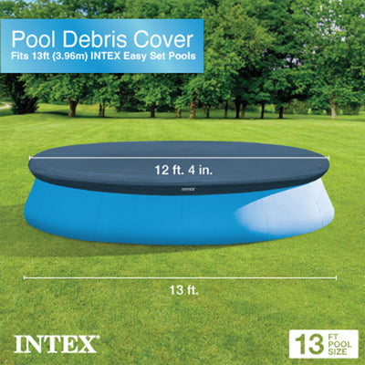 Intex 13Ft x 12In Round Easy Set Swimming Pool Solar Cover Tarp, Accessory Only - VMInnovations
