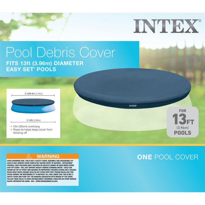 Intex 13' x 12" Easy Set Above Ground Rope Tie PVC Vinyl Pool Cover | Used - VMInnovations