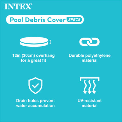 Intex 13Ft x 12In Round Easy Set Swimming Pool Solar Cover Tarp, Accessory Only