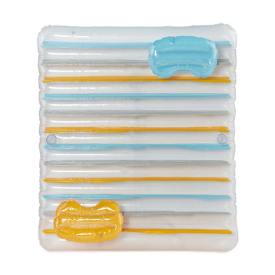 Intex Colorful Inflatable Double Pool Lounge Mat + Pillows/Cup Holders(Open Box)