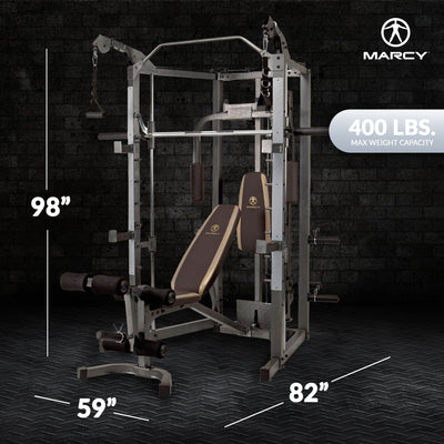 Marcy Combo Smith Heavy-Duty Total Body Strength Home Gym Machine (Open Box)