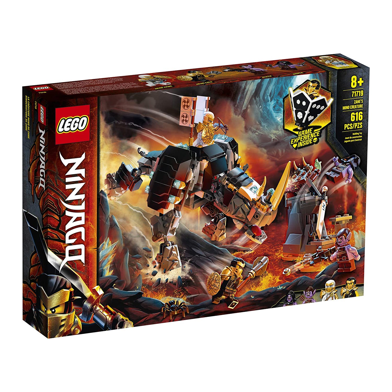 LEGO NINJAGO 71719 Zane’s Mino Creature Building Block Set for Kids (595 Pieces)