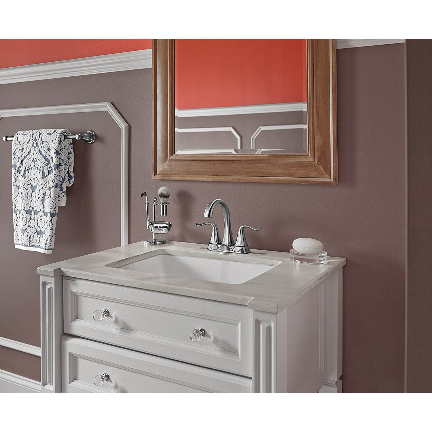 Delta Bathroom 24 Inch Wall Towel Bar Rack Holder, Polished Chrome (Open Box)