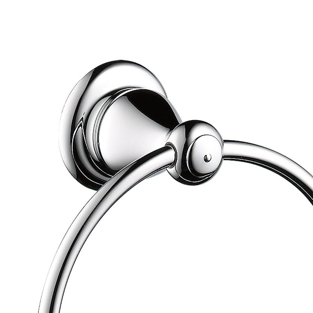 Delta Leland Bathroom Wall Towel Holder Ring Hardware Polished Chrome (Open Box)