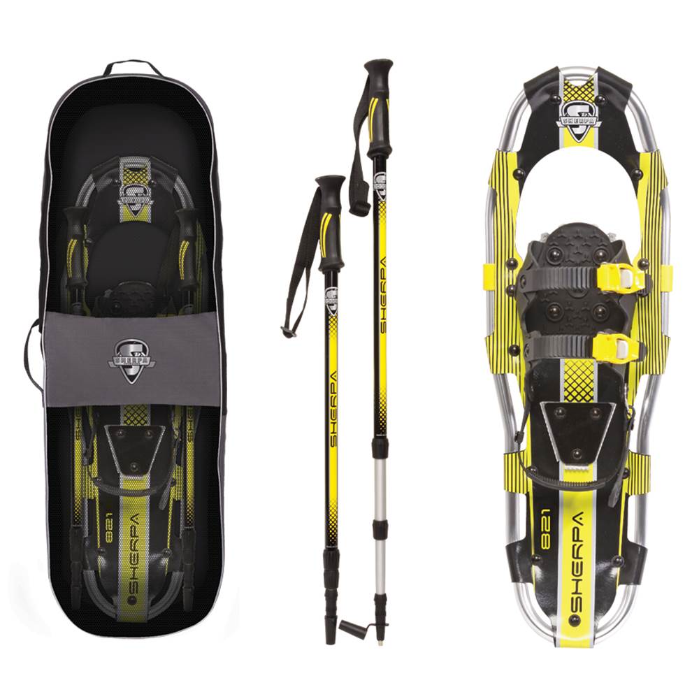 Yukon Charlie's Sherpa Series Snowshoe 8x21", Yellow/ Black, 80-5005K (Open Box)