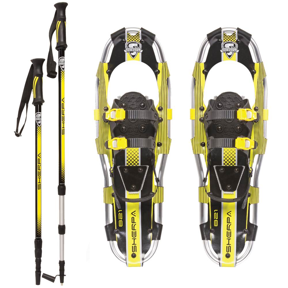 Yukon Charlie's Sherpa Series Snowshoe 8x21", Yellow/ Black, 80-5005K (Open Box)