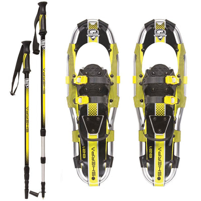 Yukon Charlie's Sherpa Series Snowshoe 8x21", Yellow/ Black, 80-5005K (Open Box)