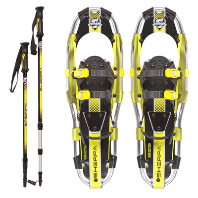 Yukon Charlie's Sherpa Series Snowshoe 8 x 25 Inches, Yellow/ Black | (Open Box)