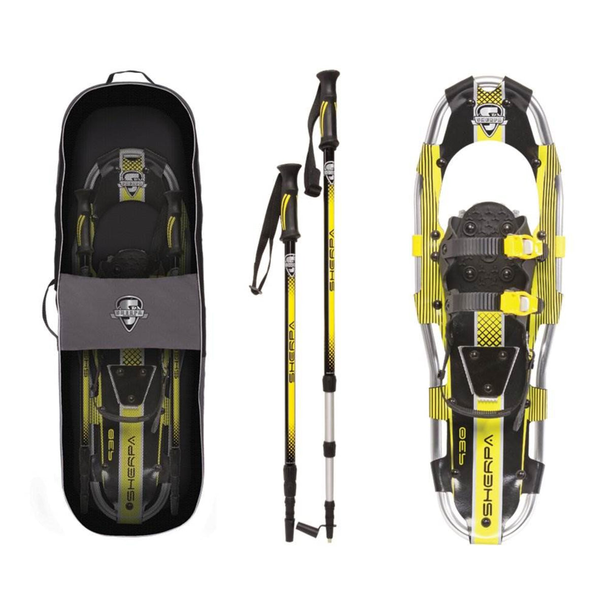 Yukon Charlie's Sherpa Series Snowshoe 9 x 30 Inches, Yellow/ Black (Incomplete)