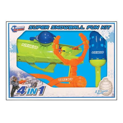 Airhead 4-in-1 Super Snowball Fight Winter Fun Kit For Ages 4 and Up (Open Box)