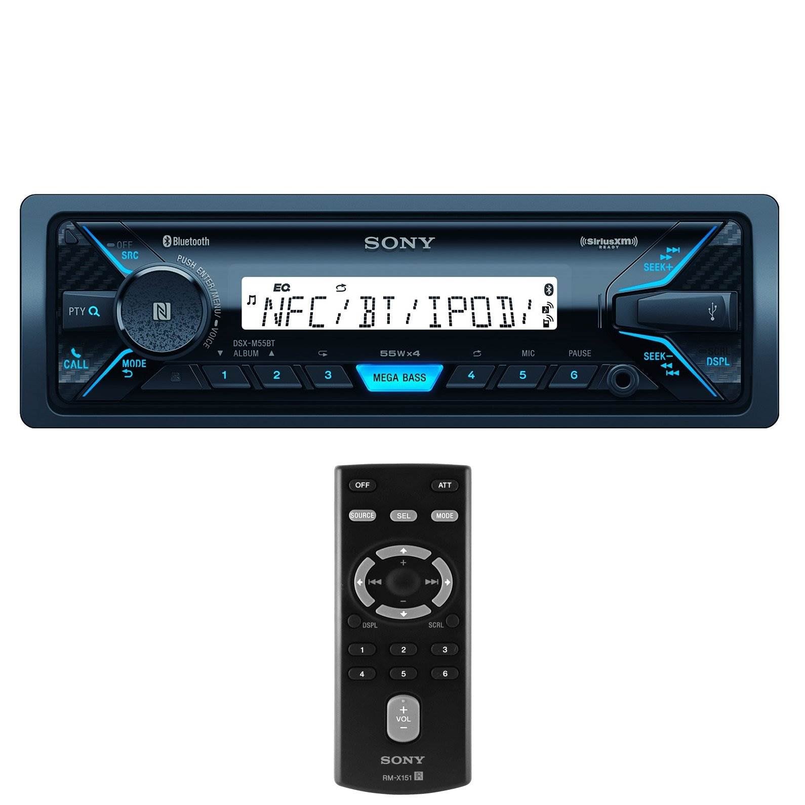 Sony In-Dash Single DIN Marine Media Receiver with Bluetooth and USB | DSXM55BT - VMInnovations