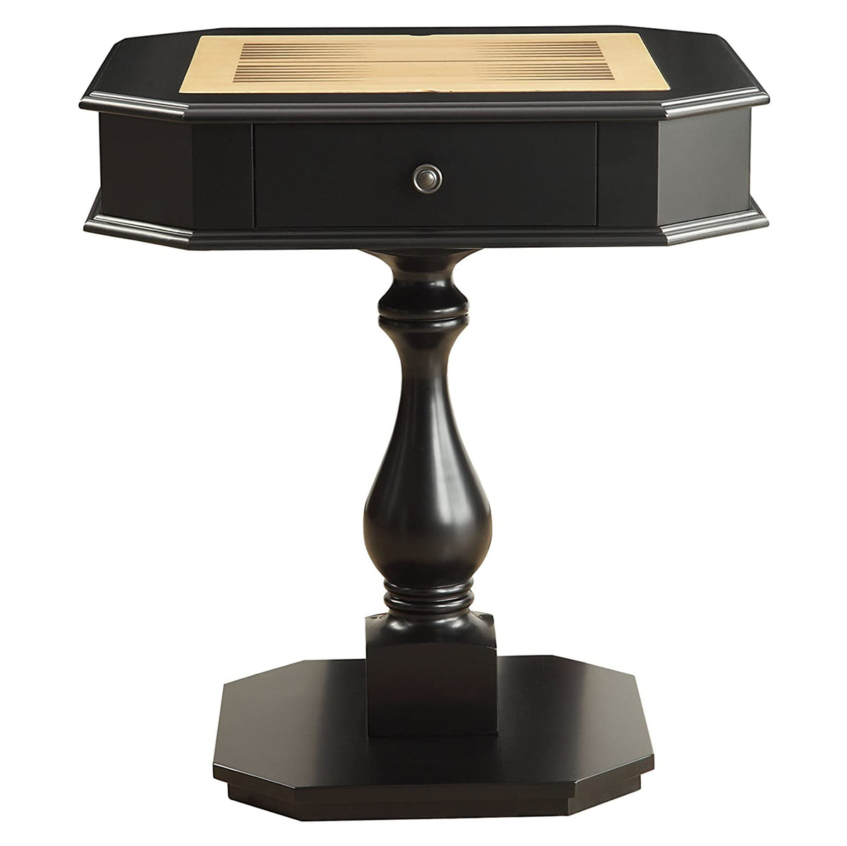 ACME Square Wooden Bishop Side Game Table w/ Reversible Game Board (Open Box)