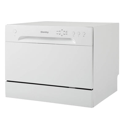 Danby 6 Place Setting Energy Star LED Countertop Dishwasher, White | DDW621WDB