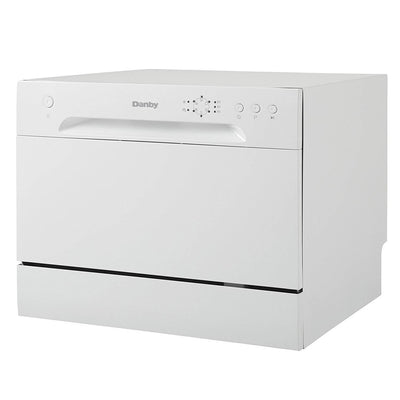 Danby 6 Place Setting Energy Star LED Countertop Dishwasher, White (For Parts)
