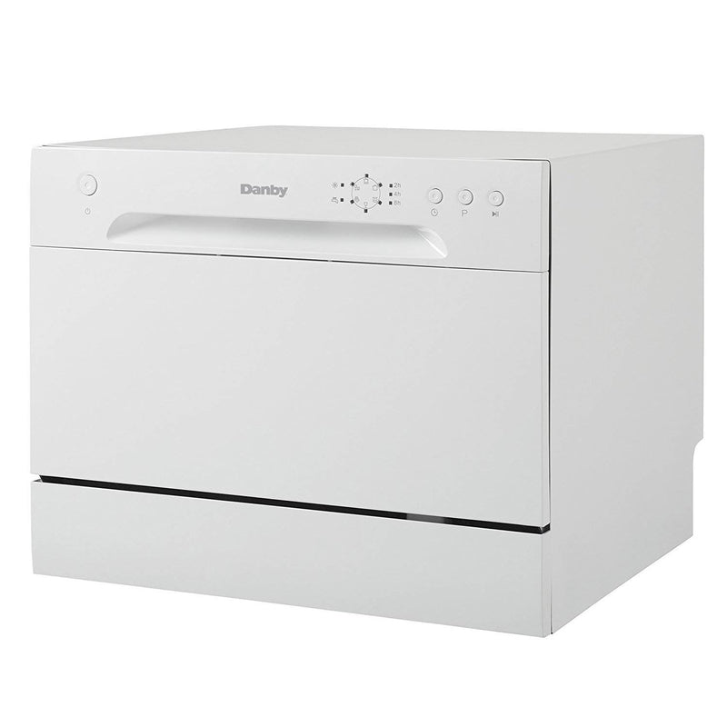 Danby 6 Place Setting Energy Star LED Countertop Dishwasher, White (Open Box)
