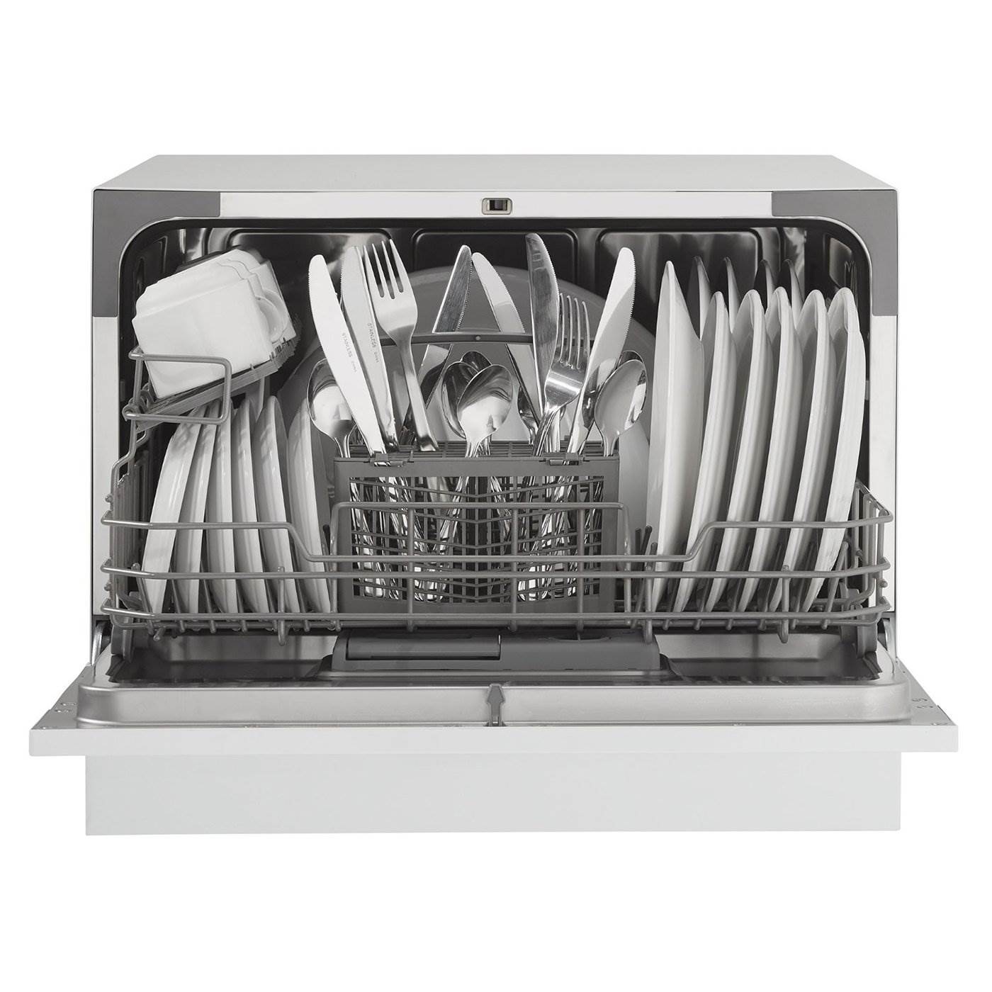 Danby 6 Place Setting Energy Star LED Countertop Dishwasher, White | DDW621WDB