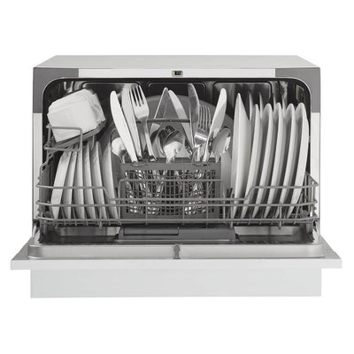 Danby 6 Place Setting Energy Star LED Countertop Dishwasher, White | DDW621WDB