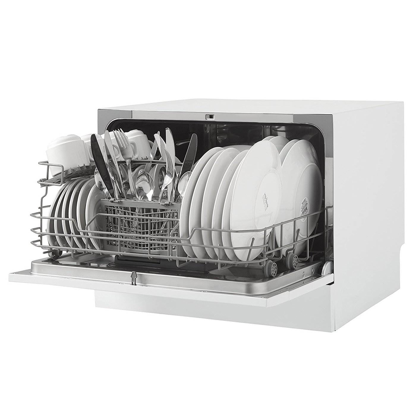 Danby 6 Place Setting Energy Star LED Countertop Dishwasher, White | DDW621WDB
