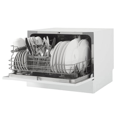 Danby 6 Place Setting Energy Star LED Countertop Dishwasher, White | DDW621WDB