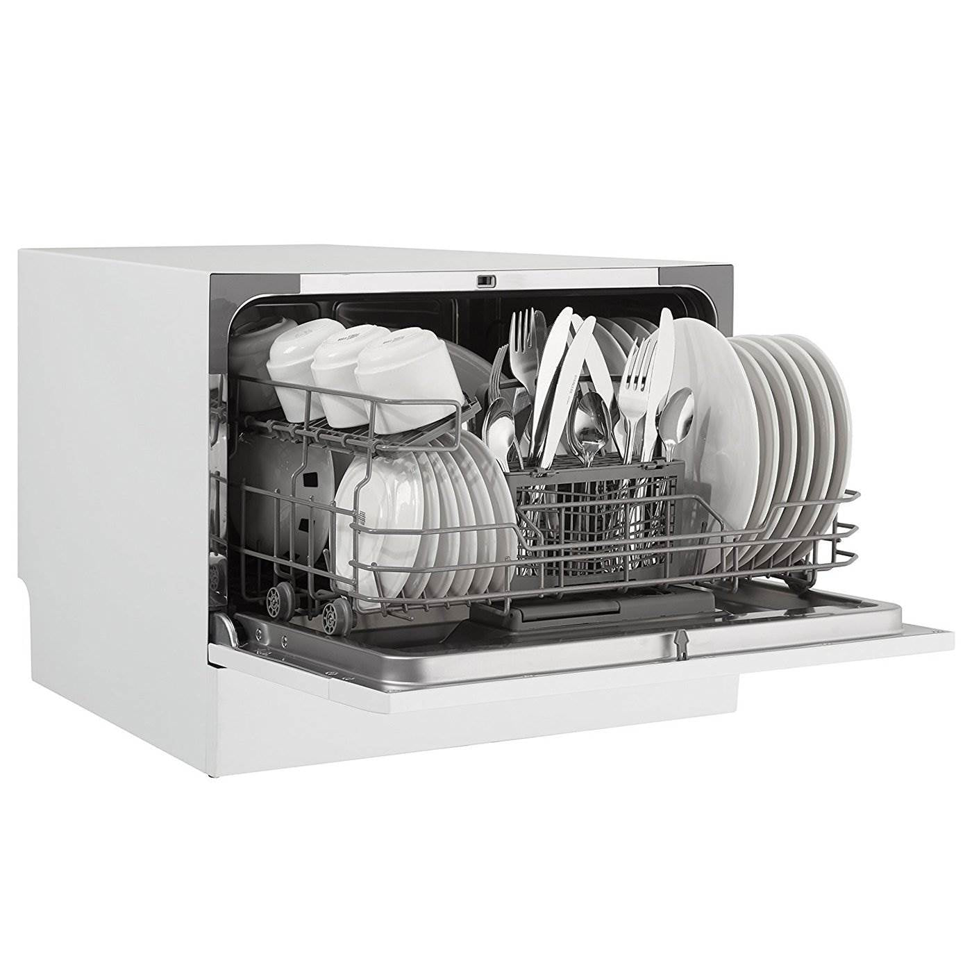 Danby 6 Place Setting Energy Star LED Countertop Dishwasher, White | DDW621WDB