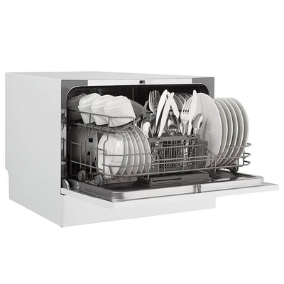 Danby 6 Place Setting Energy Star LED Countertop Dishwasher, White | DDW621WDB