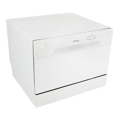 Danby 6 Place Setting Energy Star LED Countertop Dishwasher, White | DDW621WDB