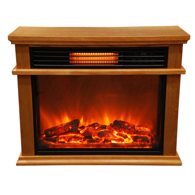 LifeSmart LifePro 3 Element Portable Electric Infrared Fireplace Heaters (Pair) - VMInnovations