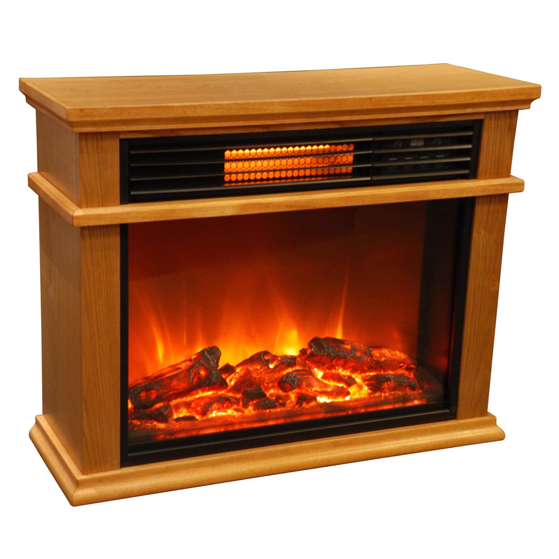 LifeSmart LifePro 3 Element Portable Electric Infrared Fireplace Heaters (Pair) - VMInnovations