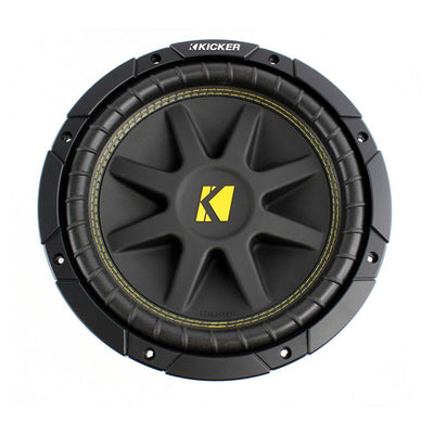 Kicker 10 Inch 600W COMP Car Subwoofers (2) + Dual Speaker Box for Jeep Wrangler