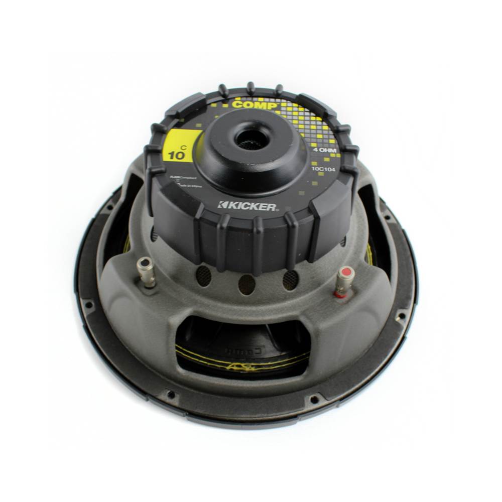 Kicker 10 Inch 600W COMP Car Subwoofers (2) + Dual Speaker Box for Jeep Wrangler