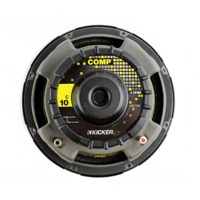 Kicker 10 Inch 600W COMP Car Subwoofers (2) + Dual Speaker Box for Jeep Wrangler