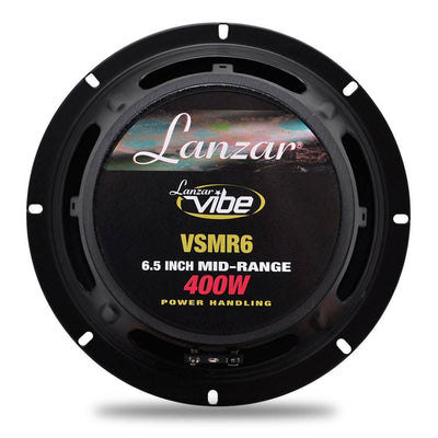 Lanzar 6.5 Inch Vibe Bullet Series 400 Watt Mid-Range Car Speakers, 4 Pack - VMInnovations