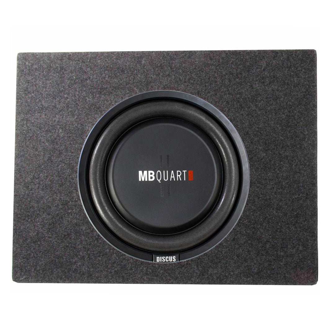 MB Quart 400 Watt 12 Inch Shallow Subwoofer + Q Power Slim Sub Car Box Enclosure