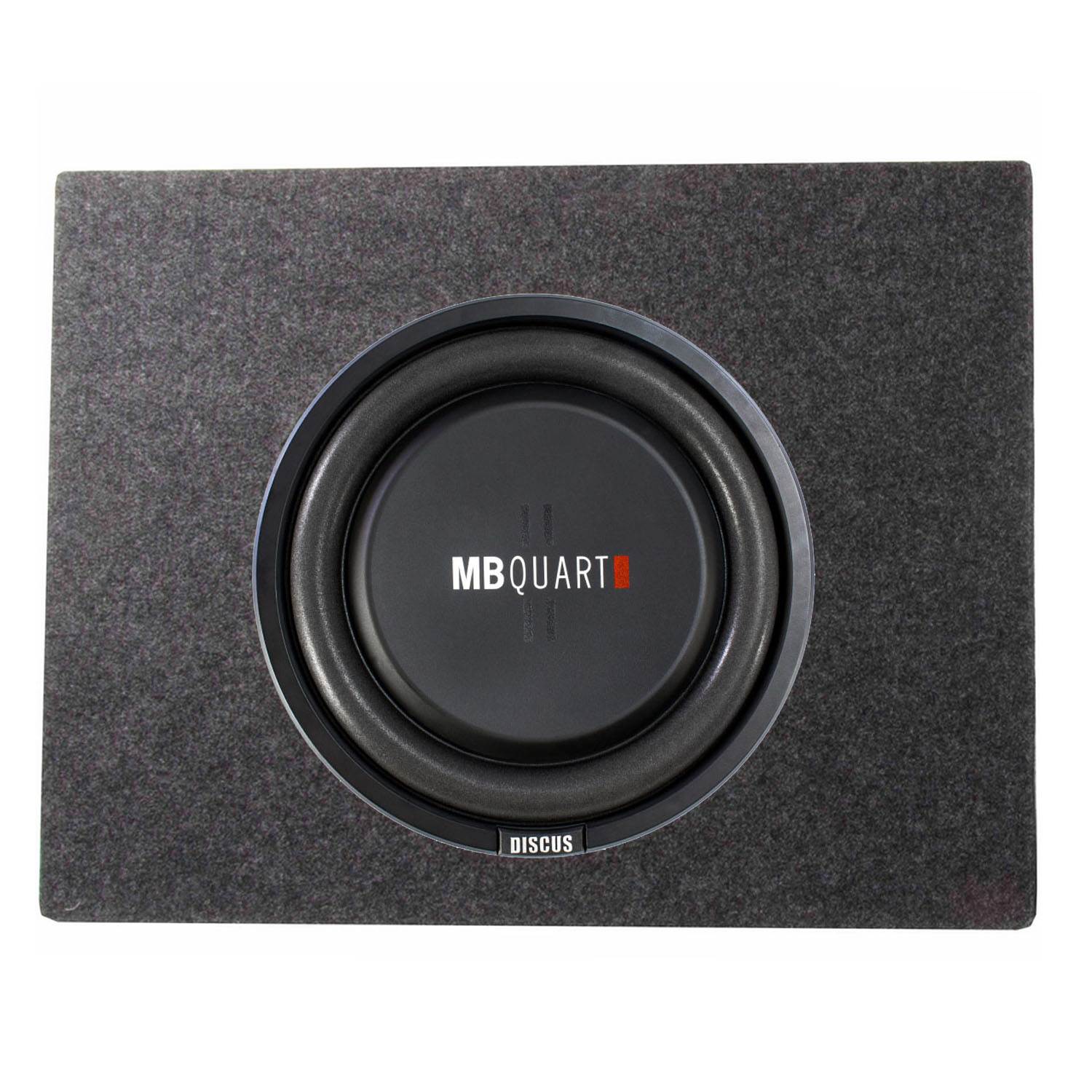 MB Quart 400 Watt 12 Inch Shallow Subwoofer + Q Power Slim Sub Car Box Enclosure - VMInnovations