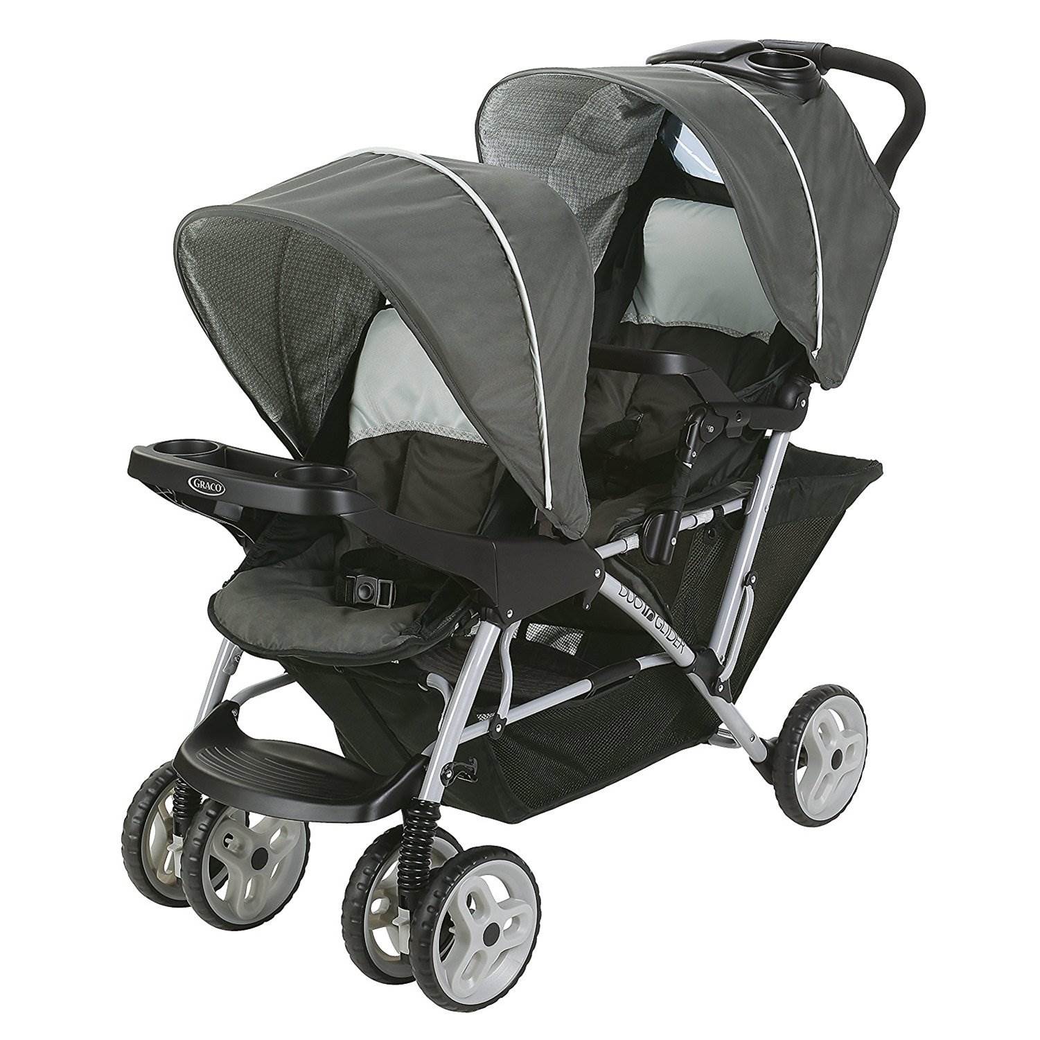 Graco DuoGlider Click Connect Lightweight Double Stroller, Glacier (Open Box)