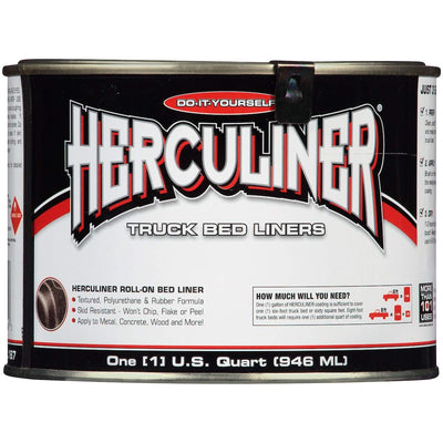 Herculiner Liquid Black Truck Bed Liner for 6 Foot Bed, 1 Quart (Open Box)