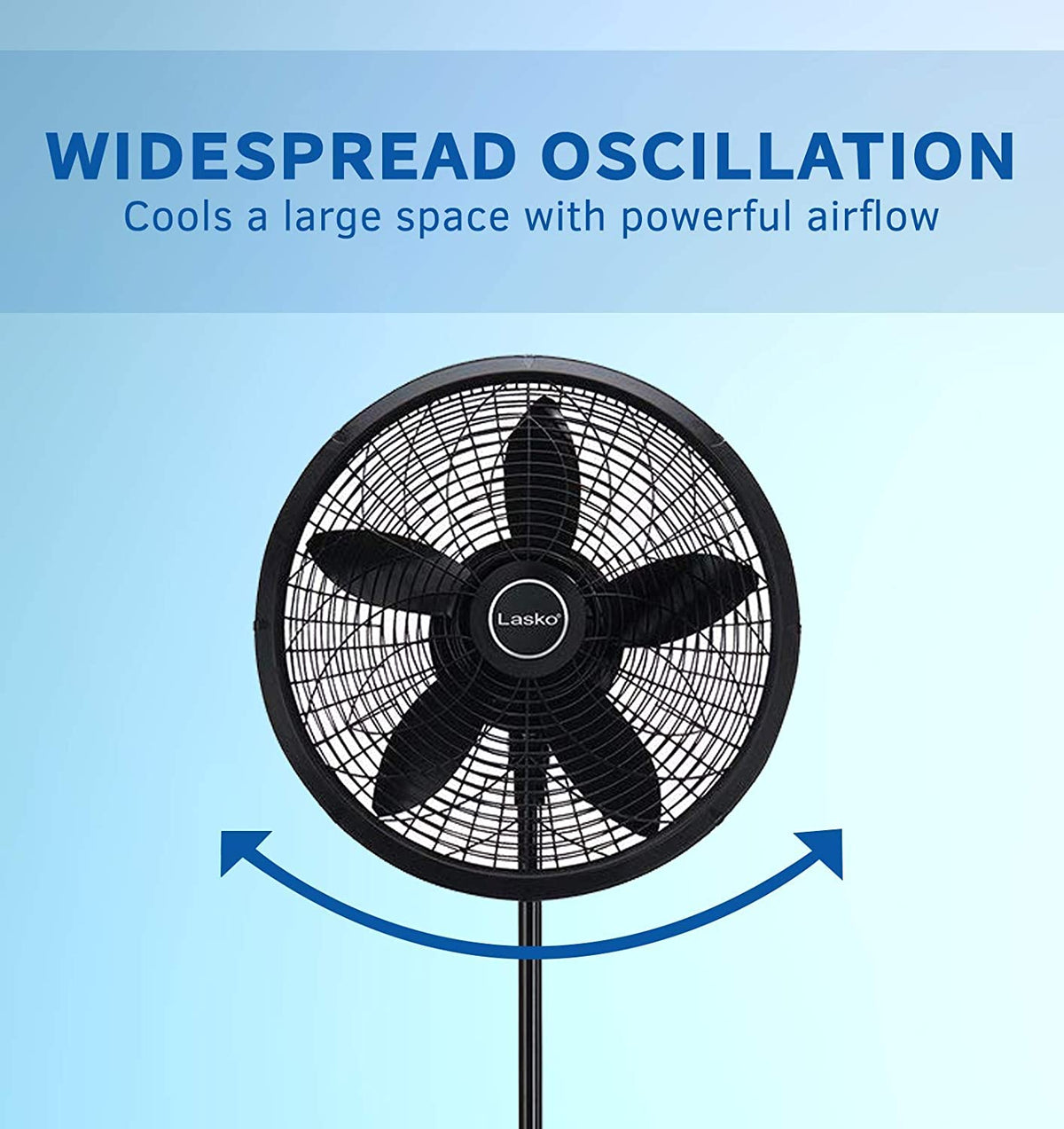 Lasko 18" 3-Speed Elegance and Performance Oscillating Standing Pedestal Fan